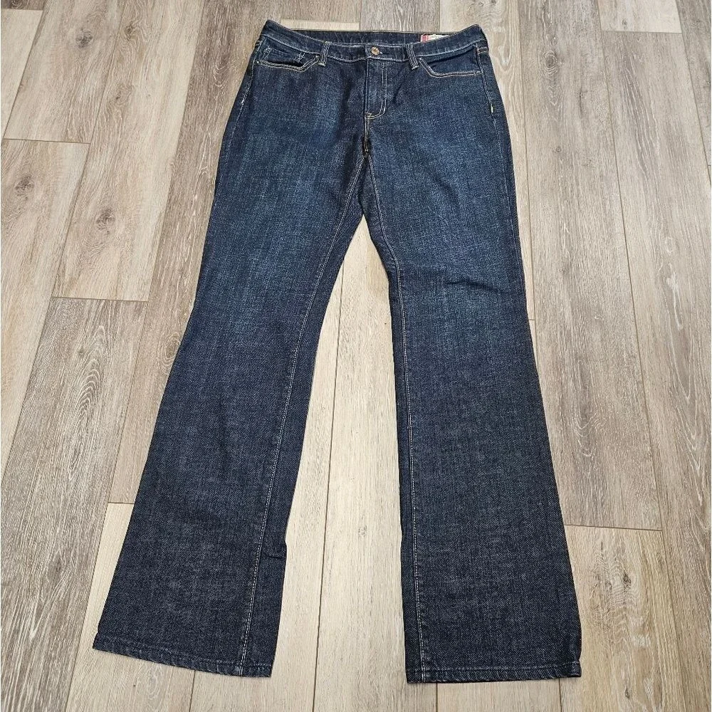 Gap 1969 Classic Fit Straight Leg Denim Jeans Dark Wash Relaxed  Women's 8 Long